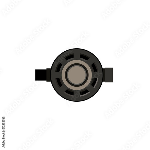 Regulator for scuba diving. Abstract concept, icon. Vector illustration on white background.