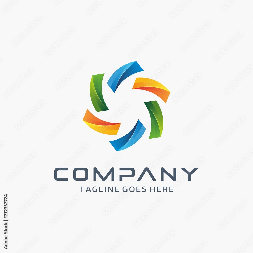 Abstract Modern 3D logo design Abstract Modern 3D logo design