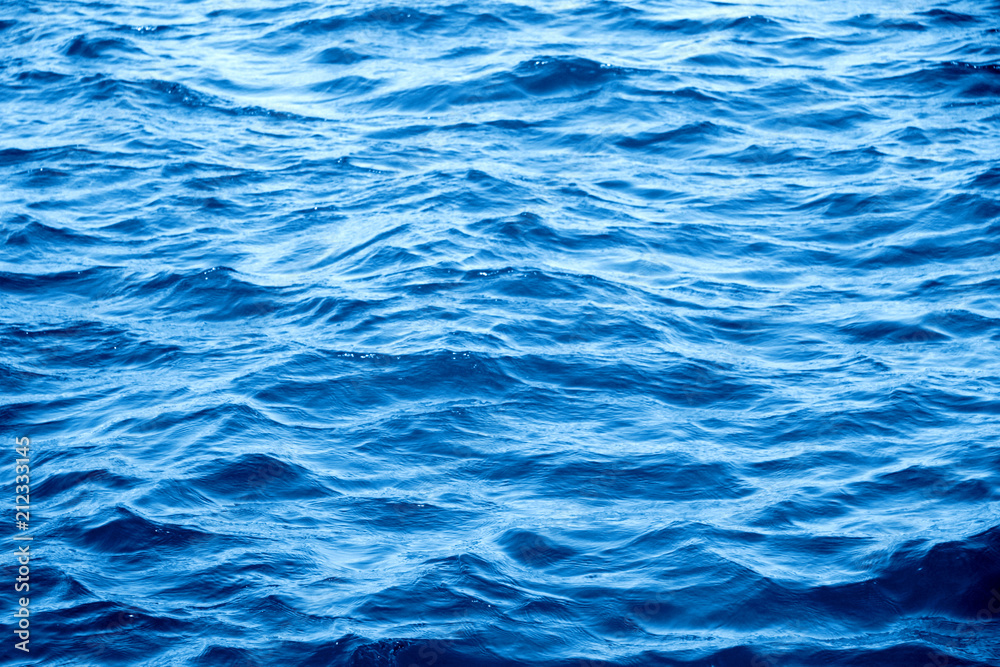 Photo of a macro of blue sea waves