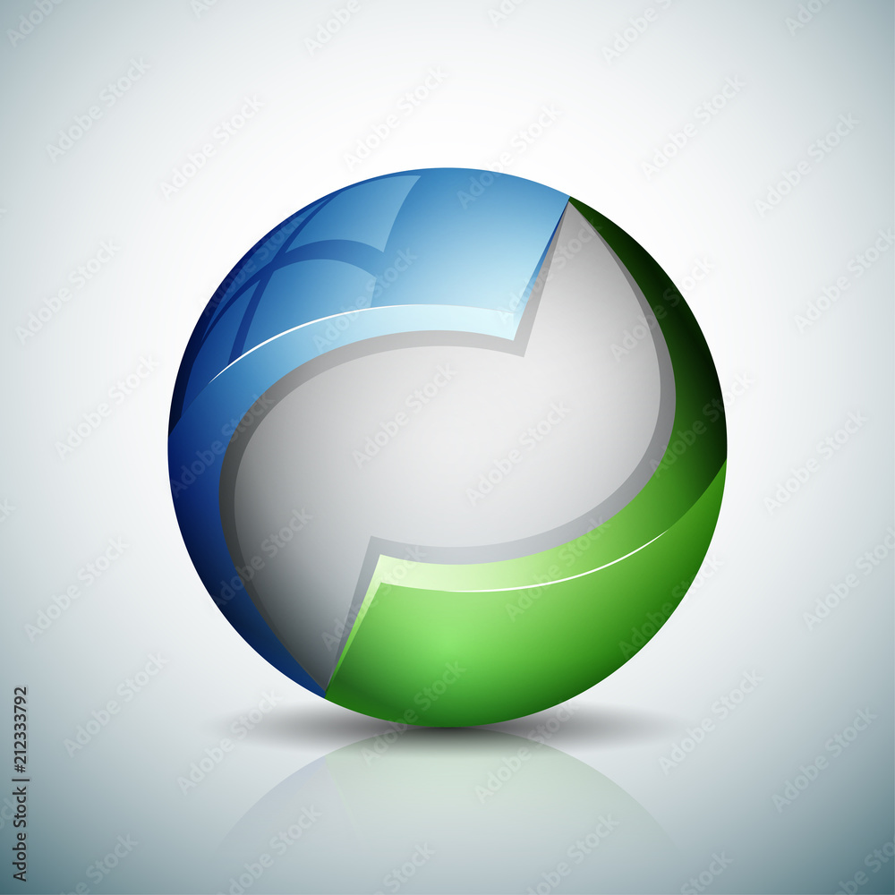 Blue Green Eco Sphere Illustration Blue Green Eco Sphere Illustration