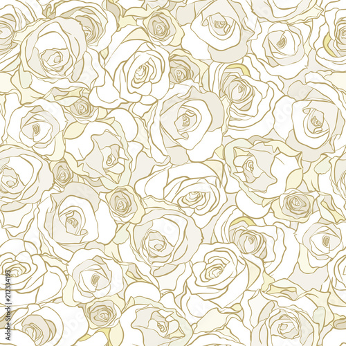 roses seamless floral pattern