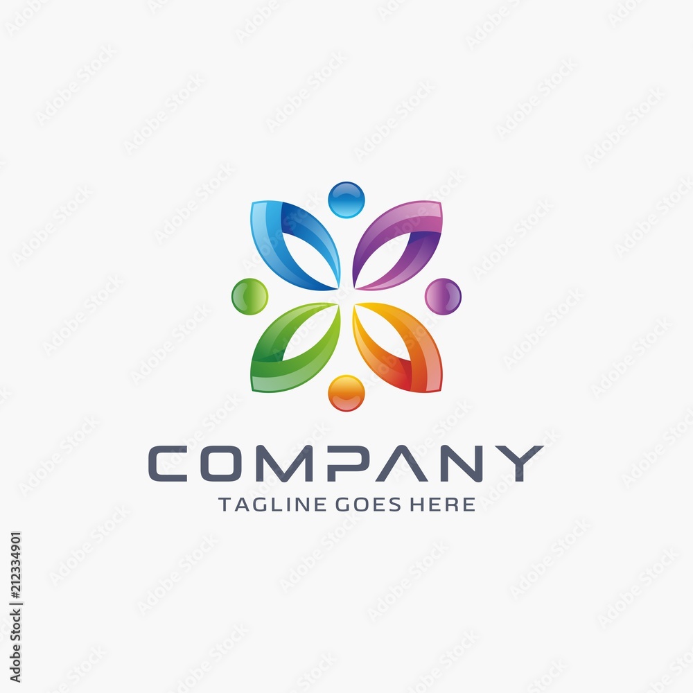Obraz premium Abstract Colorful 3D logo