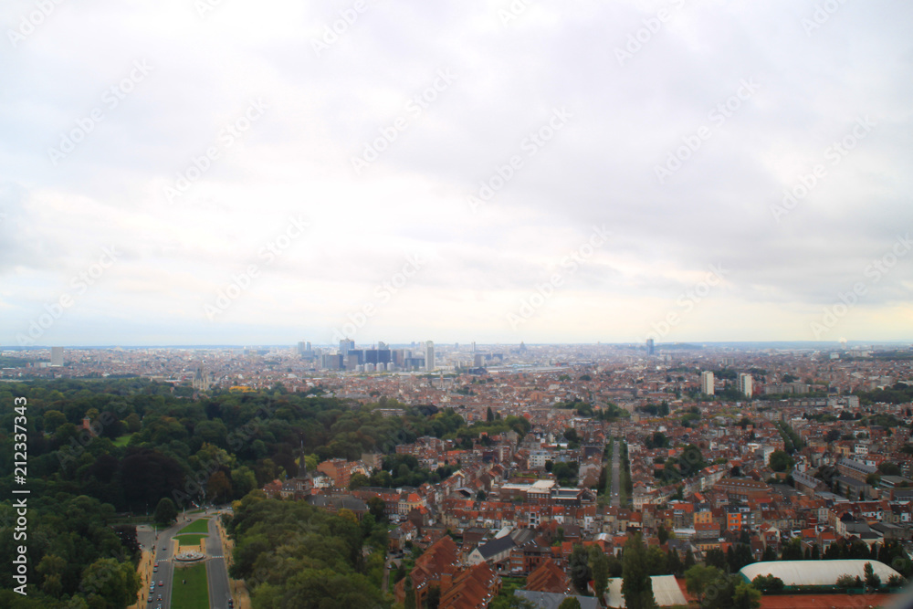 Photo of  top view on city from Atomium in Brussels