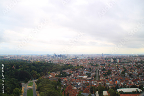 Photo of top view on city from Atomium in Brussels