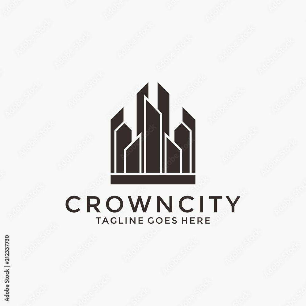 Crown city, real estate logo