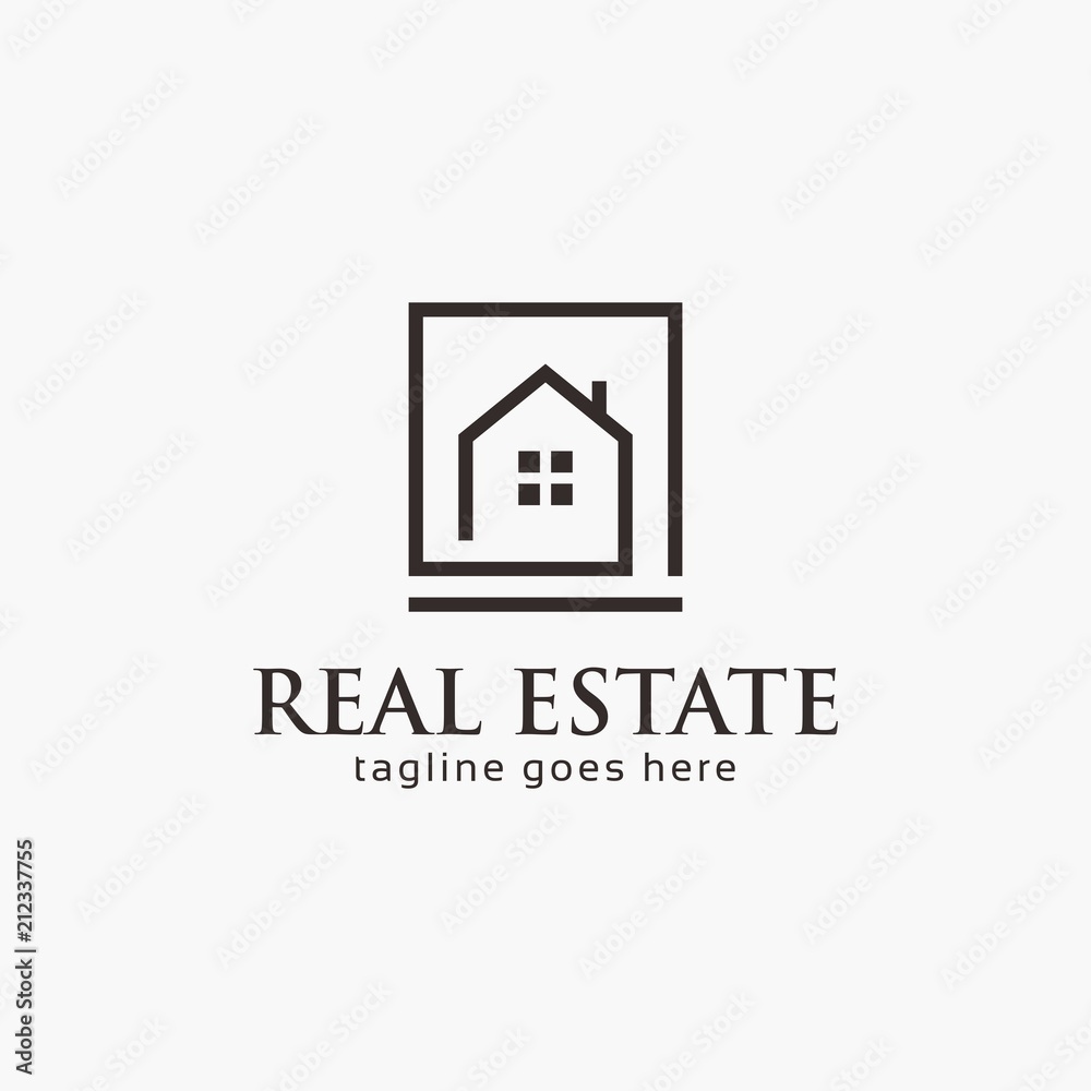 Abstract house logo. Real estate logo
