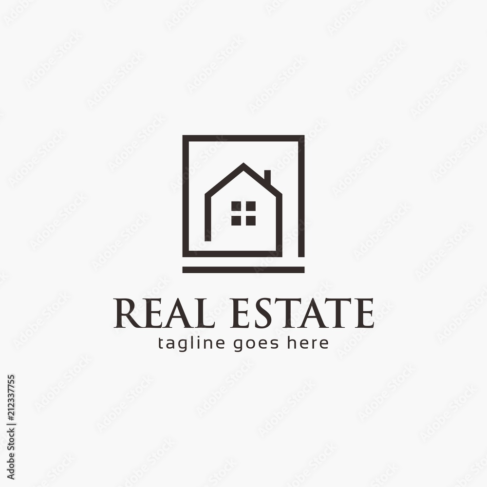 Fototapeta premium Abstract house logo. Real estate logo