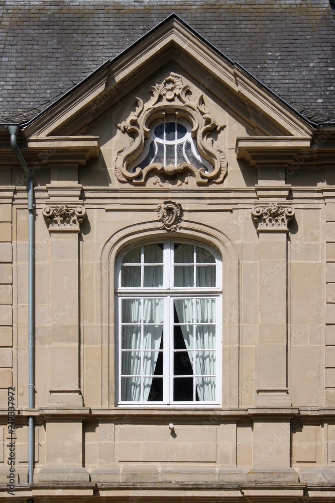 Rococo window at the Echternach garden pavilion