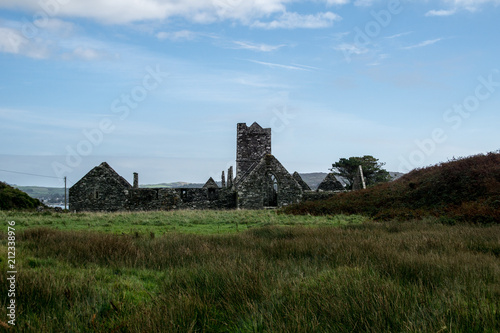 Franciscan Friary with cloudy sky at sherkin island photo
