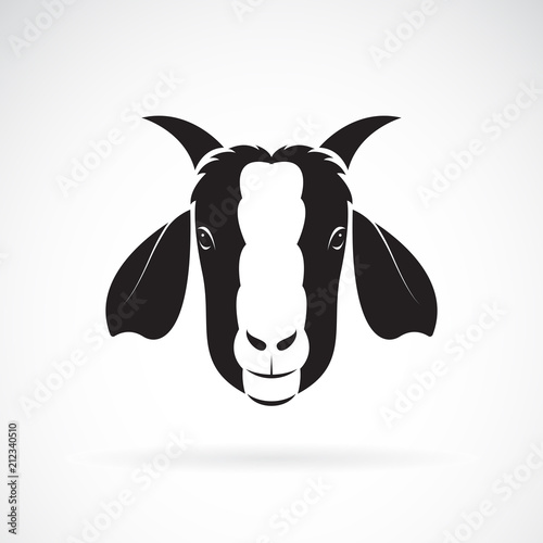 Vector of goat head design on white background. Wild Animals. Easy editable layered vector illustration.