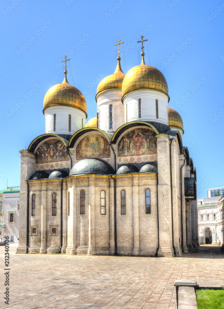 Cathedral of the Dormition (Uspensky Sobor) or Assumption Cathedral of Moscow Kremlin, Russia