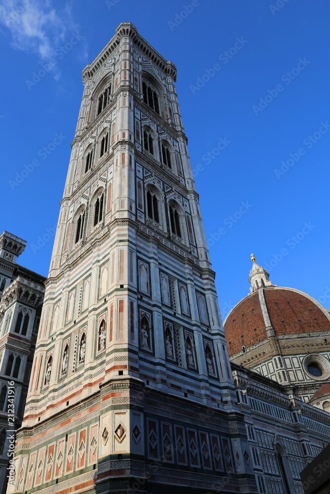 Giottos bell tower and the large dome designed by the Italian ar
