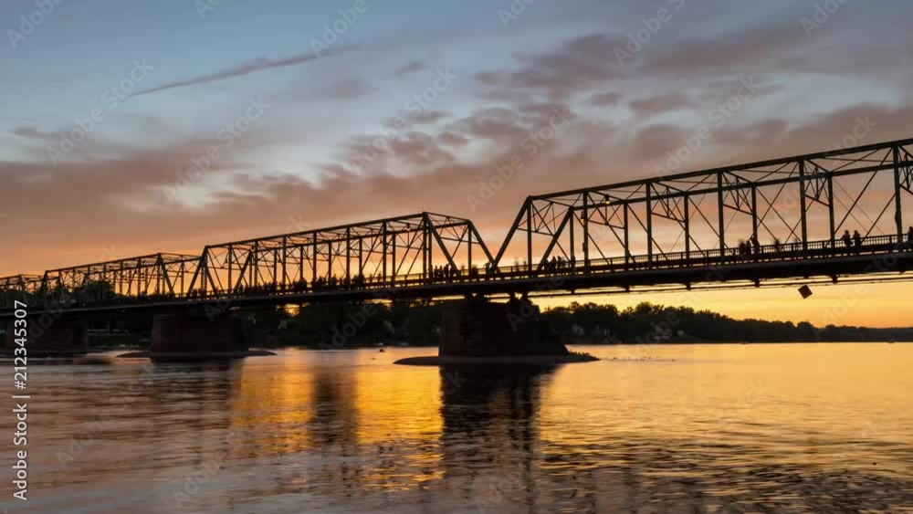 Epic Sunset Timelapse over Bridge - Lambertville, New Jersey Epic Sunset Timelapse over Bridge - Lambertville, New Jersey