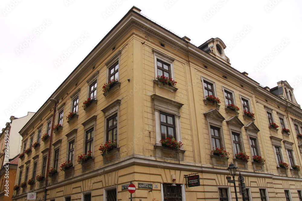 Immeuble ancien à Cracovie, Pologne