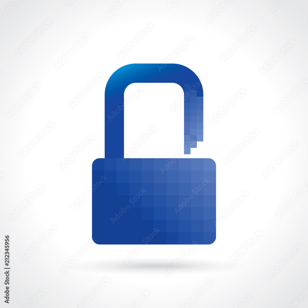 digital lock icon. Vector cyber security concept digital lock icon. Vector cyber security concept