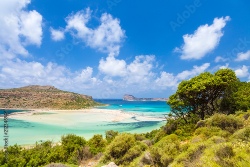 Tropical beach. Balos lagoon, Crete, Greece. © Aleh Varanishcha