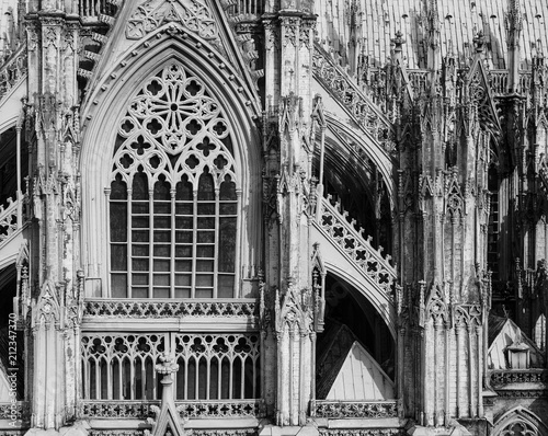 Cologne cathedral in Cologne, Germany, monochrome