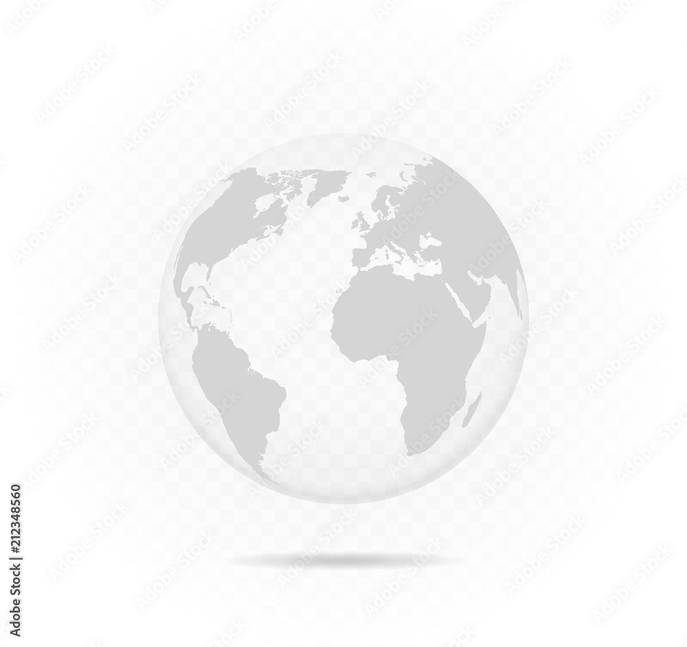 transparent vector globe