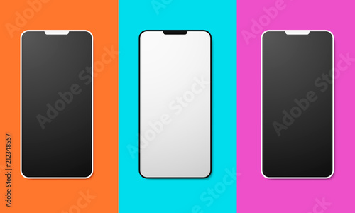 mobile phone mockup set