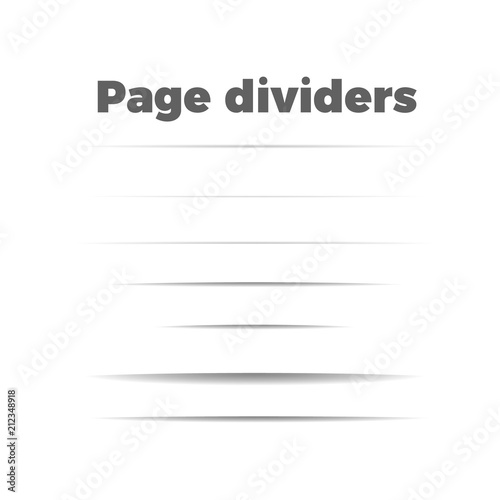 shadow page dividers set 