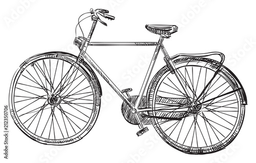 Hand drawing bike