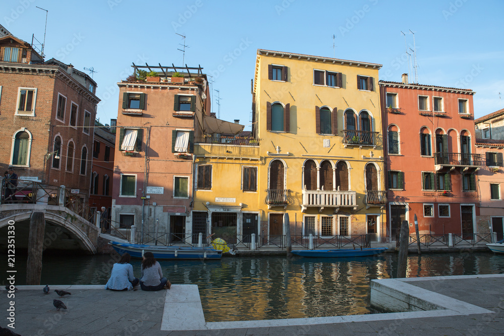 Buildings on a canal in Venice