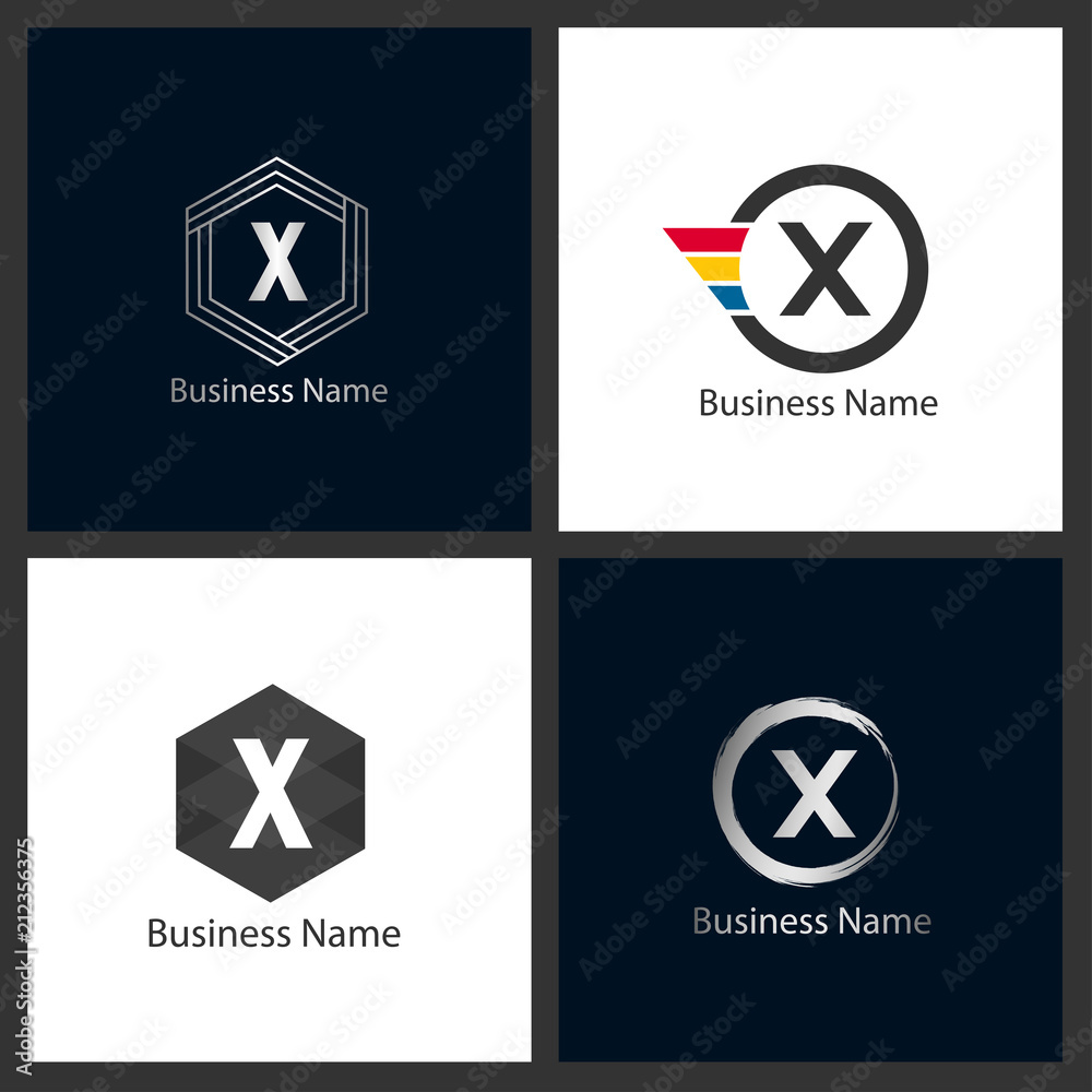 Letter X Logo Set Design Letter X Logo Set Design