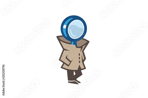 Detective Logo Design Illustration