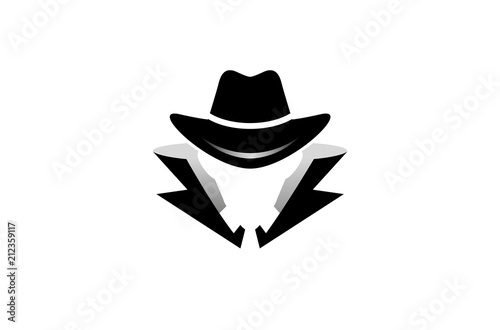 Detective Logo Design Illustration