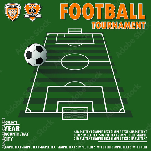 Variant of the poster for the football tournament. All elements are located on different layers and can be easily manipulated.