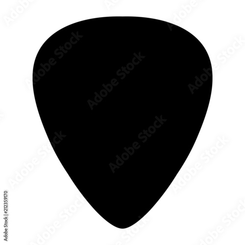 A black and white silhouette of a plectrum photo