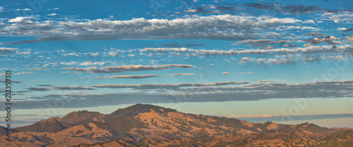 Mt. Diablo panorama with clouds