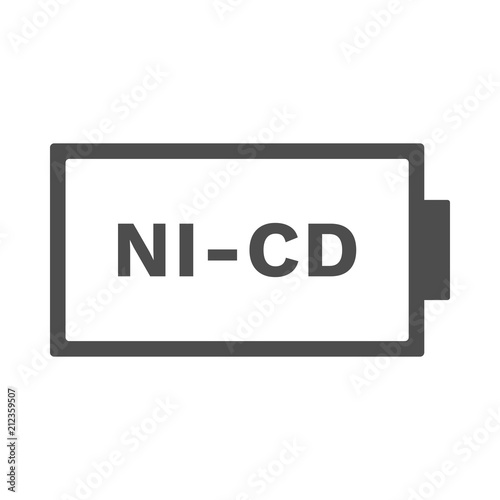 NiCd battery icon. Vector.
