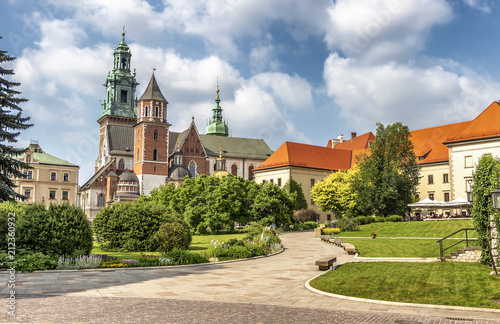 Cathedral of St. Stanislaw and St. Vaclav and royal castle on the Wawel Hill, Krakow, Poland. photo