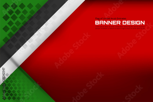 National Flag of United Arab Emirates Background Concept for Independence Day and other events, Vector Illustration Design