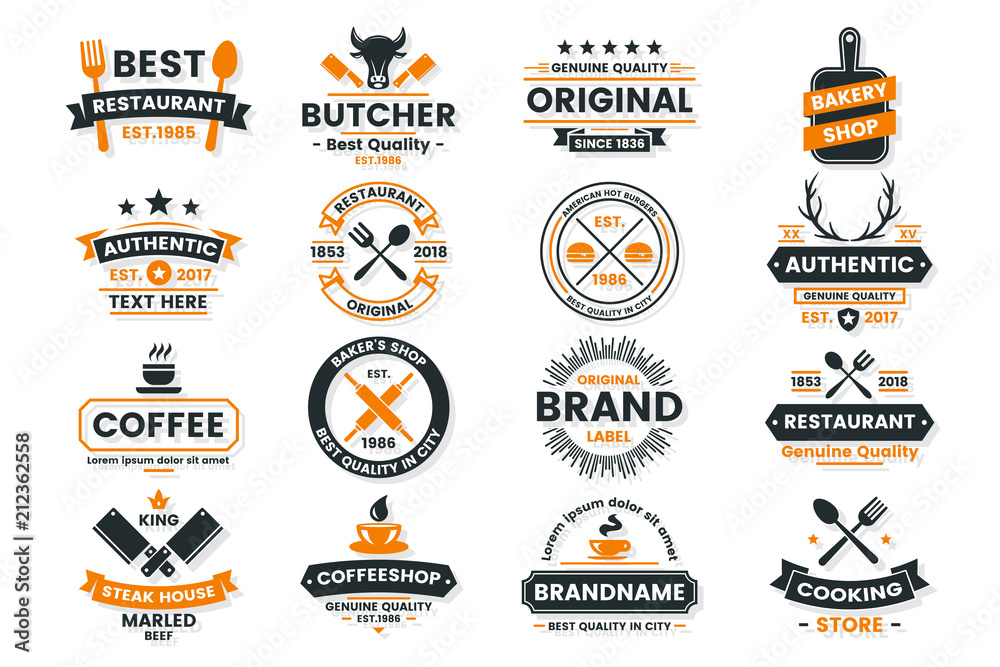 Naklejka premium Vintage Retro Vector Logo for banner
