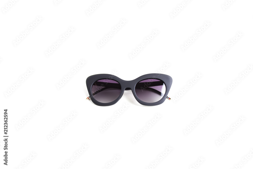 Female polarized sunglasses on white background, isolate.