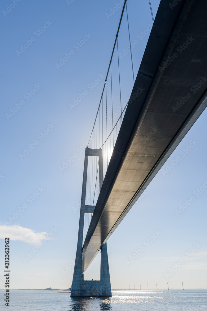 Fototapeta premium Great Belt bridge at sunny day