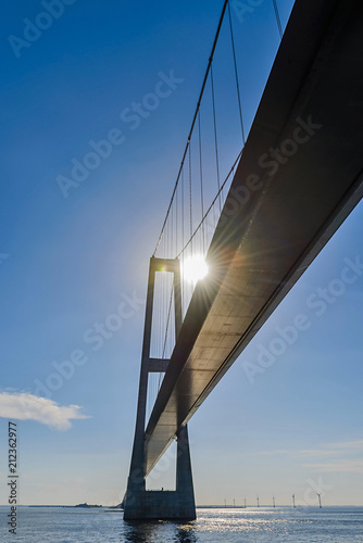 Great Belt bridge at sunny day