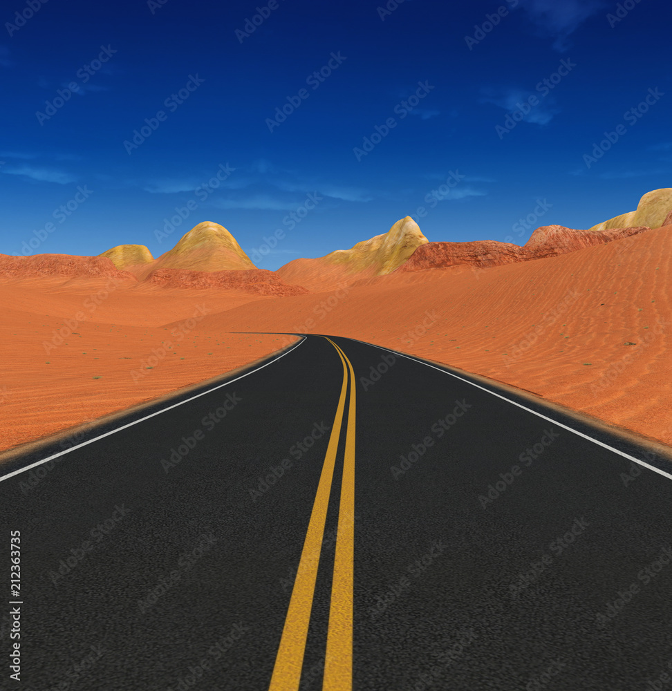 Canyon Road in the Desert