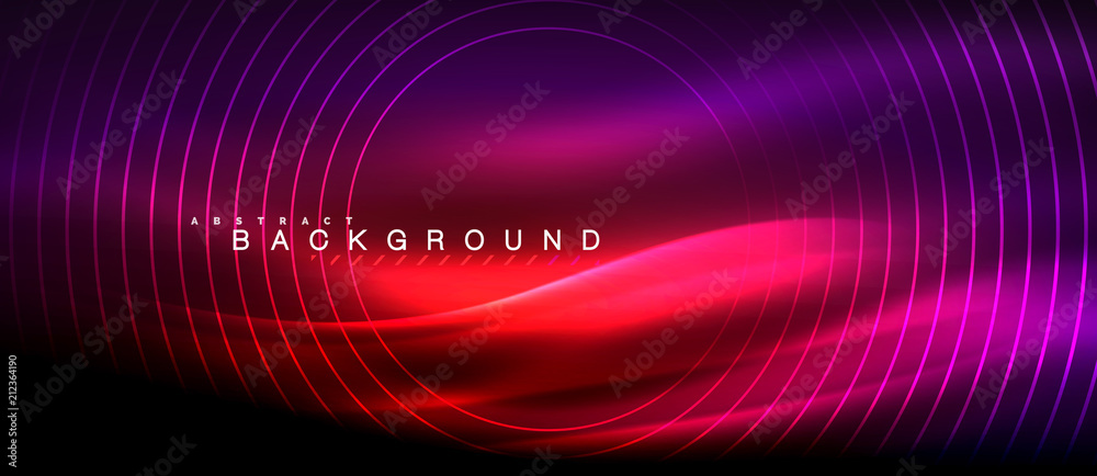 Neon glowing lines, magic energy space light concept, abstract background wallpaper design Neon glowing lines, magic energy space light concept, abstract background wallpaper design