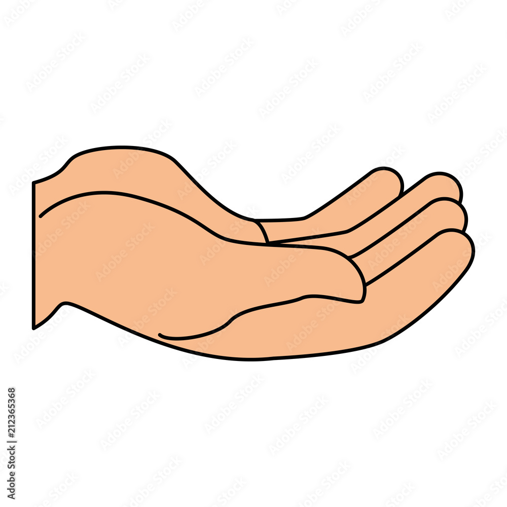 hand human receiving icon vector illustration design hand human receiving icon vector illustration design