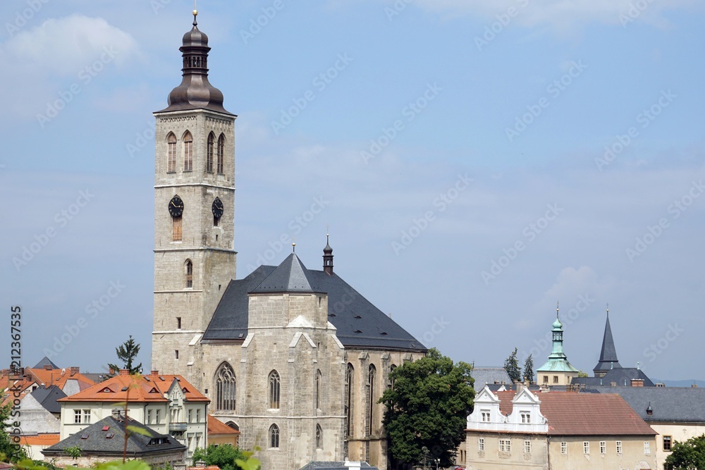 View of Kutna Hora with Church of St. Jacob, Czech Republic