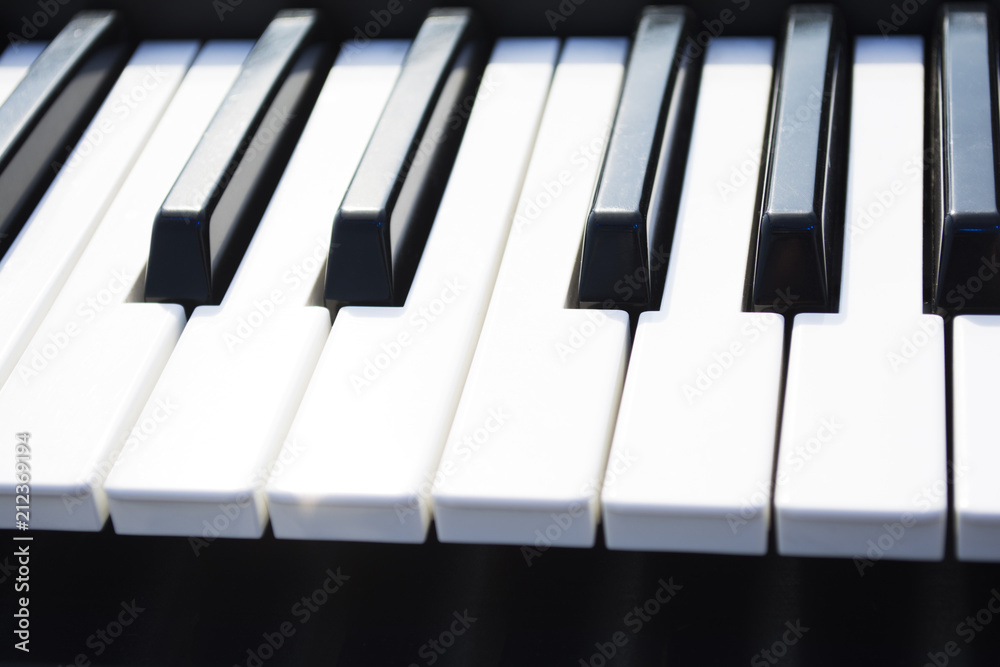 close-up of piano keys. close frontal view. close-up of piano keys. close frontal view.
