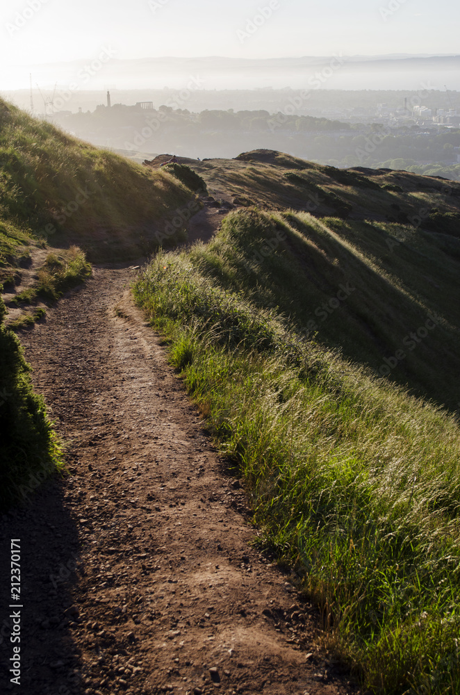 Path Through Sunlit Hills