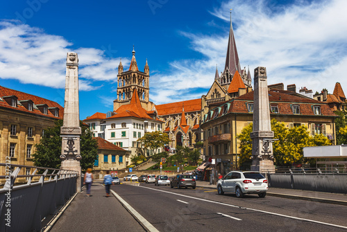 View of downtown Lausaunne - Switzerland