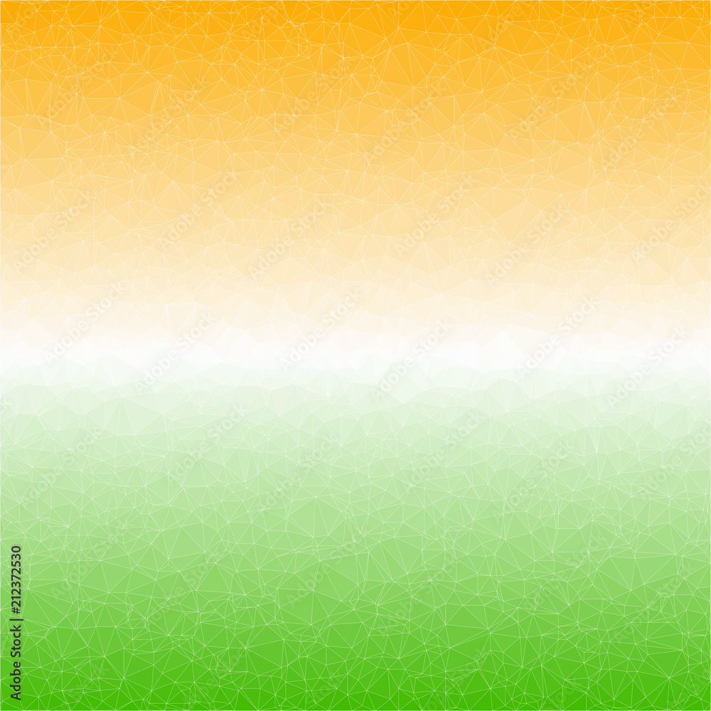 Indian Flag in geometric style. Vector illustration concept Indian Independence Day. Polygon background. Indian Flag in geometric style. Vector illustration concept Indian Independence Day. Polygon background.