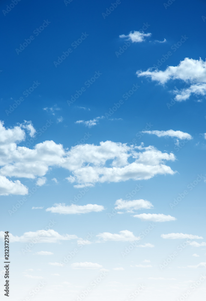 Sky and clouds vertical photo