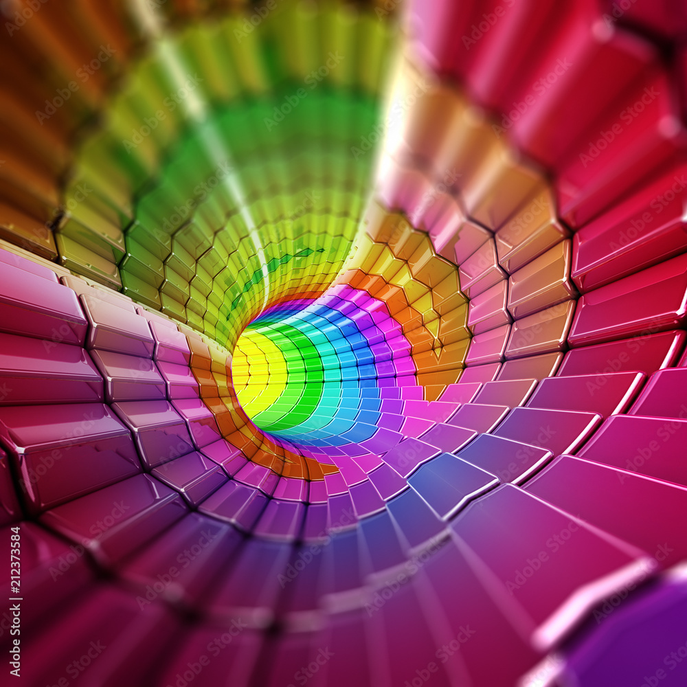 Fototapeta premium Digital form abstract tunnel