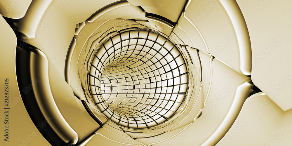 Obraz premium Abstract tunnel technology background